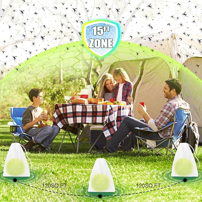 24 Pack Mosquito Repellent for Outdoor Patio, Natural Mosquito Deterrent for Yard Camping Travel, Powerful Fly Mosquito Control Repellant Indoor Outdoor Safe for Humans & Pets