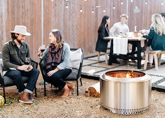 Solo Stove Yukon Big Yard Bundle 2.0 | Incl. Yukon Smokeless Fire Pit with Stand, Shelter, Shield, Portable for Wood Burning, Removable Ash Pan, Stainless Steel, H: 19.8in x Dia: 27in, 50.85lbs