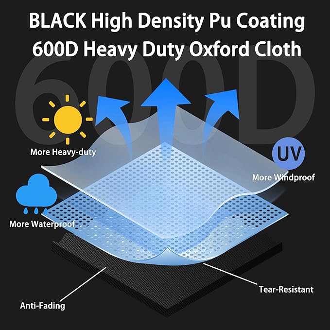 Snow Blower Cover 24/26/28 in Heavy Duty 600D Waterproof Snowblower Cover,Outdoor Snow Thrower Protector,Universal for EGO,PowerSmart,Cub Cadet,Honda,Ryobi,Ariens,Troy Bilt,Snow Joe,Toro