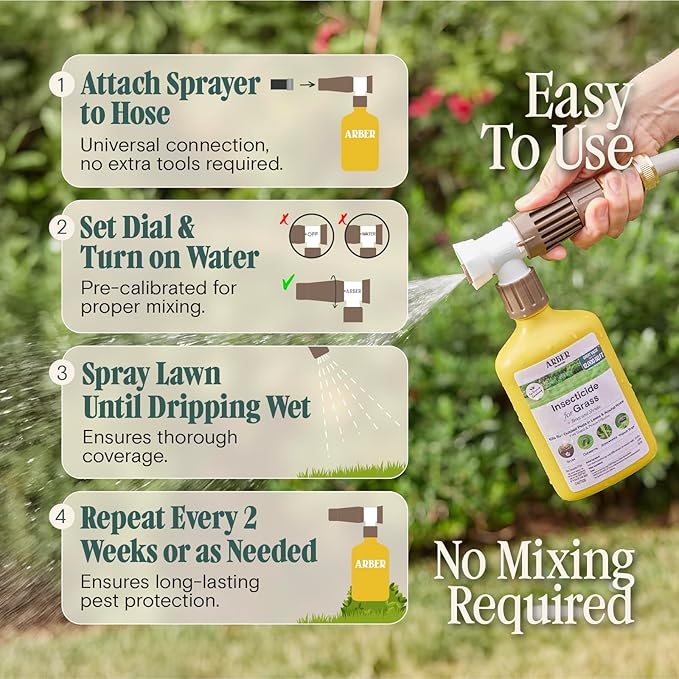 Arber Organic Liquid Concentrate for Indoor and House Plants | Natural Gardening (RTS Insecticide Lawn, Tree & Shrub)