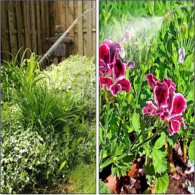 Hand Pump Sprayer Stainless Steel Sprayer for Indoor and Outdoor 3.5 Gallon Sprayer 20 in Wand 3.3 FT Hose