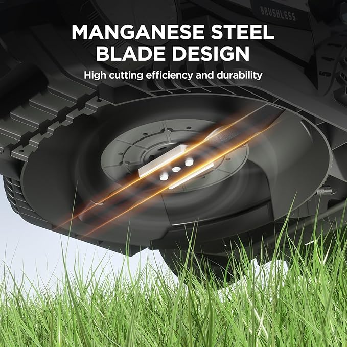 Litheli Cordless Lawn Mower 13 Inch, 5 Heights Adjustment, U20 Series 20V Electric Lawn Mowers for Garden, Yard and Farm, Light-Weight with Brushless Motor, 2 x 4.0Ah Portable Battery Included