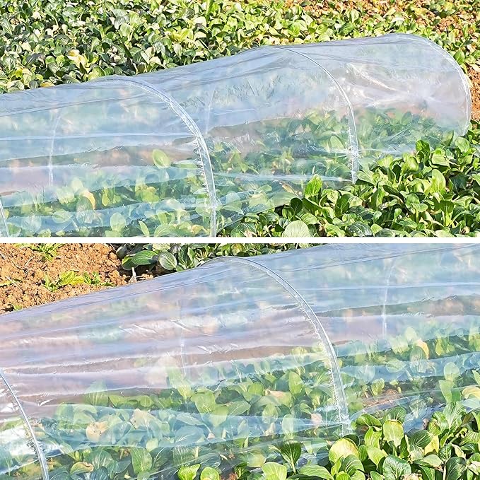 Pack 2 of Mini Greenhouse Tunnel Greenhouses,Green Houses for Outside Greenhouse Cover Garden Hoops Raised Beds,Outdoor Green House Kits to Build for Outside Winter (2)