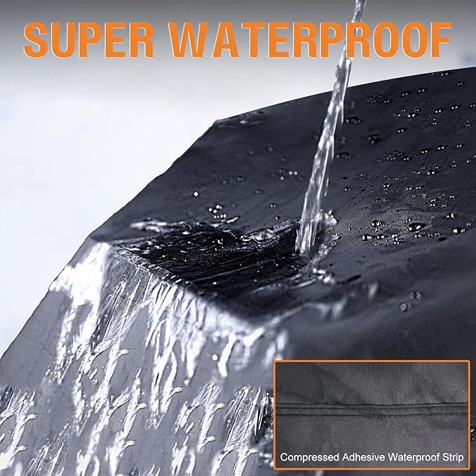 Snow Blower Cover, Heavy Duty 900D Waterproof Snowblower Cover, Outdoor Snow Thrower Protector, Universal Fit for Most Two-Stage&Single-Stage Snow Blowers for EGO, Honda, Ryobi, Cub Cadet, Ariens&Toro