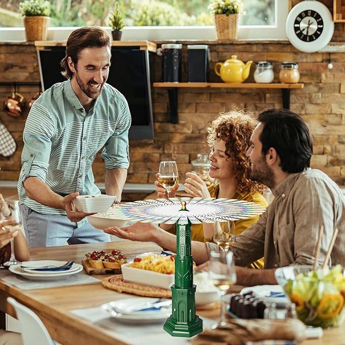 4pack Food Fan for indoor Meals,Portable Fan For Restaurant,Party,Picnic,Outdoor Dinner(Green)