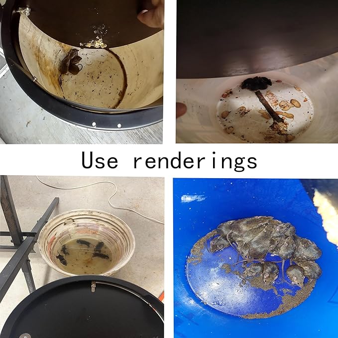 Bucket Lid Mouse Trap Metal 5 Gallon Bucket lid,Strong Metal Material That Cannot be Bitten, auto Reset, Repeat Catch, Indoor Outdoor, Reusable 5 Gallon Bucket Lid, (1Pack)