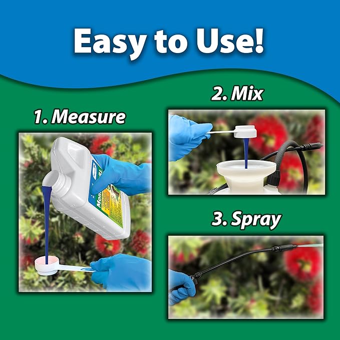 Monterey BT - Bacillus Thuringiensis for Organic Worm and Caterpillar Control Bundled with Measuring Spoon - Concentrate for BT Spray - 16 oz