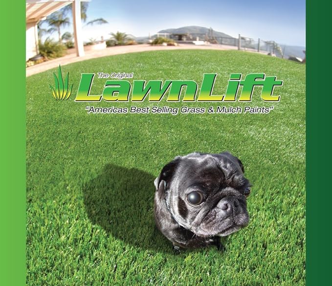 Lawnlift Ultra Concentrated (Green) Grass Paint 64oz. Covers up to 2000 sq feet* Coverage Will Vary depending on Condition of Grass, Sprayer Setting, Dilution Ratio and Desired Shade.