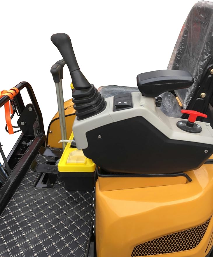 2000lbs Mini Excavator Small Excavator with Backhoe Thumb for Garden, Farm, Park, Road Micro Trench Digger Crawler, Gasoline EPA, US Stock