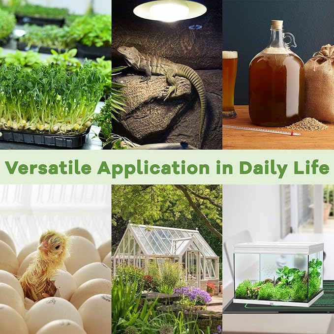 10"x 20" Seedling Heat Mat and Digital Thermostat Combo Set - KOKOPRO Warm Hydroponic Heating Pad for Seed Germination Indoor Gardening Greenhouse for Reptiles Seedlings Incubation Fermentation