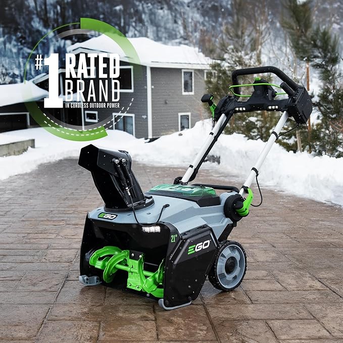 EGO Power+ 21" Electric Snow Blower, Cordless Auger-Propelled, Includes (2) 56 V 7.5Ah Batteries and Dual Port Charger - SNT2125AP