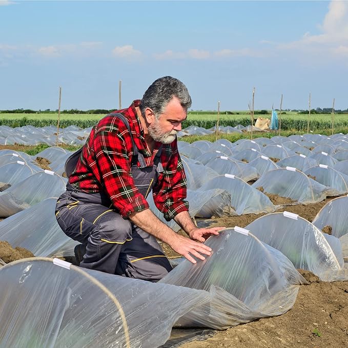 Jetec 32 Pcs PVC Pipe Clips Pool Cover Clamps for Above Ground Pool Greenhouses, Row Covers, Garden, Shelters, Bird Protection, 2.4 Inch Long(for 1 Inch PVC Pipe,White)