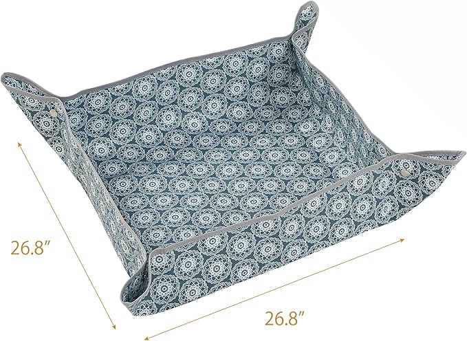 Heavy-Duty Waterproof – Indoor Plant Transplanting & Mess Control Mat, Thick Succulent Potting Tray for Soil Change, Spill-Proof Gardening & Pet Grooming Mat (S - 26.8"X26.8")