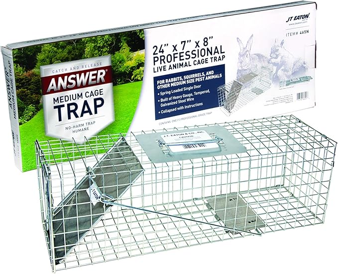 Answer Trap for Squirrels, Rabbits & Other Medium Pests – Humane Live Catch Trap – Durable and Easy-to-Use Rodent Control Solution