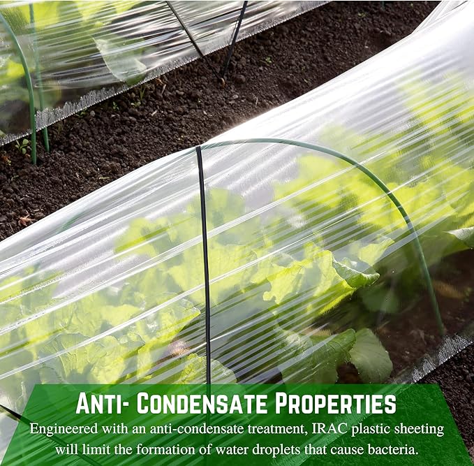 Farm Plastic Supply - Clear IRAC Greenhouse Plastic Sheeting - 6 Mil - (24' x 150') - 4 Year UV Resistant Infrared Anti-Condensate Green House Covering Thermal Greenhouse Plastic 6 mil
