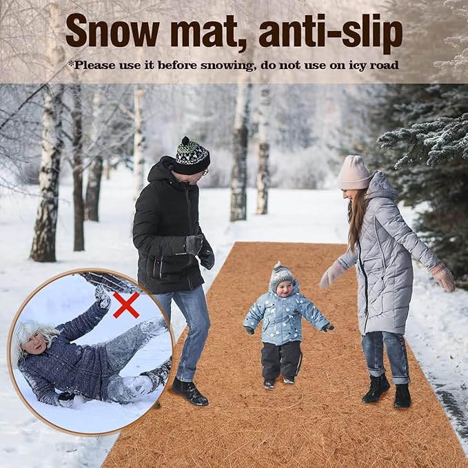 Sawysine 2 Rolls 16 x 118 Inch Coir Liner Roll Coconut Fiber Mat Natural Coconut Coir Liner Sheets Plant Potting Mat for Garden Decor Planters Flower Window Box Basket Animal Pet Pad Reptile Carpet