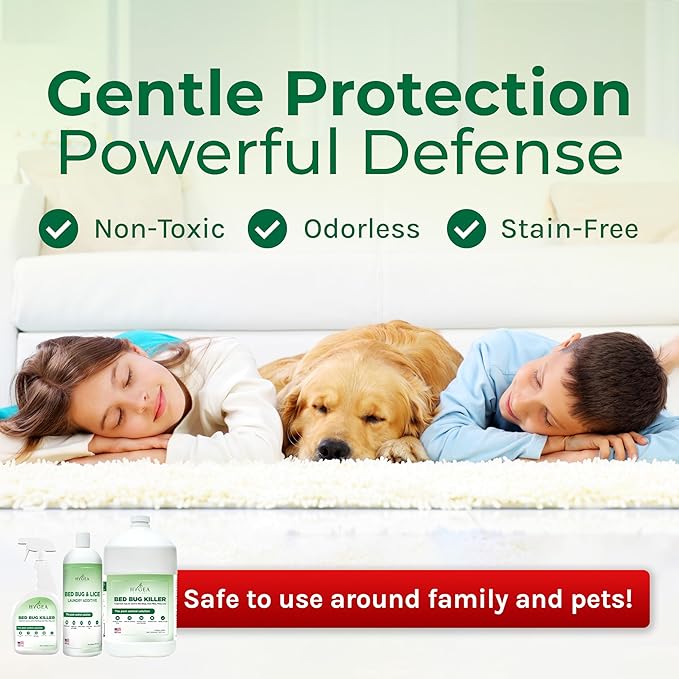 Combo Pack, Natural Formula, Child & Pet Friendly, Odorless, Includes Bed Bug Spray 24 Ounce, Refill 128 Ounce & Laundry Additive 32 Ounce