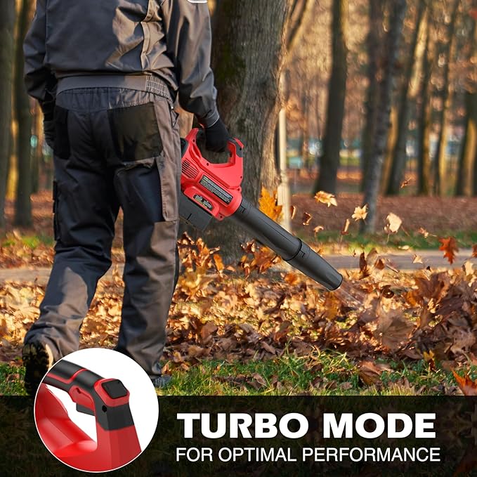 PowerSmart 40V 17" Brushless Cordless Lawn Mower + Leaf Blower (465 CFM), a 4.0Ah Battery and Charger Included