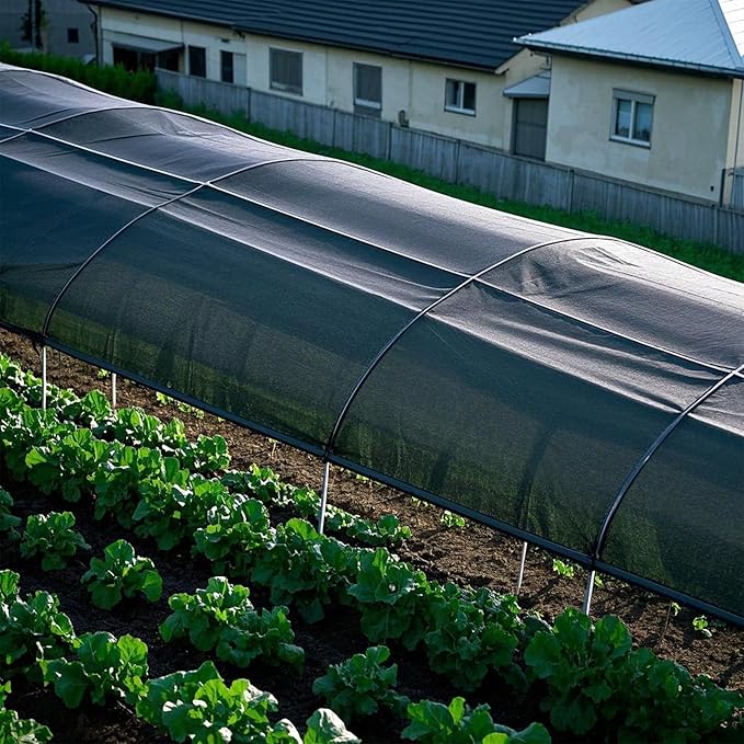 winemana Black Shade Cloth 90%, 8x10 FT Mesh Tarp - Garden Shade for Greenhouse, Patio, Vegetables, Plants Cover and Chicken Coops, Sun Shade Net for Outdoor Protection with Reinforced Grommets
