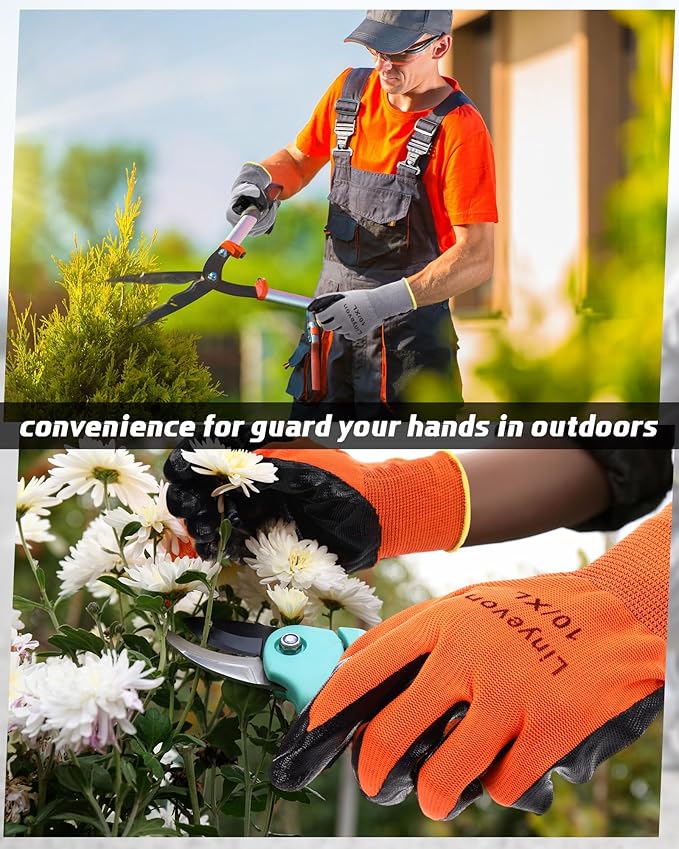 Maxcheck 54 Pairs PU Coated Gloves Bulk, Reusable Rubber Safety Gloves for Men Women Work Warehouse, Mechanic, Woodworking