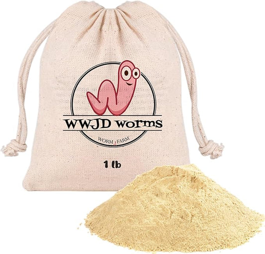 Food for Worms - Mineral-Rich Earthworm Chow, Boosts Composting Efficiency and Promotes Healthy Worms - Nutrient Blend Worm Food for Nightcrawlers & Red Wigglers, 1 Pound