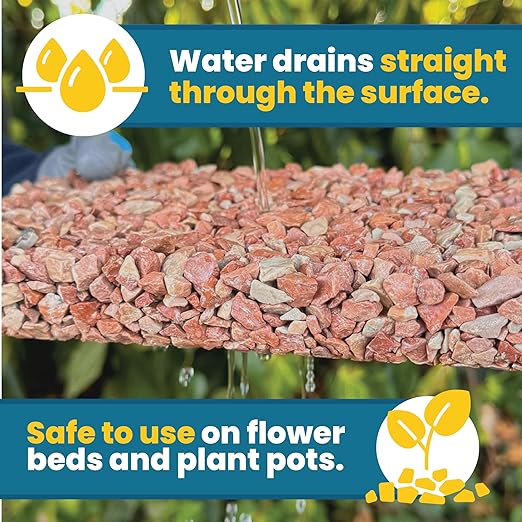 Easihold Gravel Binder 1.3 Gallon – Max Rock Glue for Pea Gravel & Stones. Long-Lasting Mulch Glue for Landscaping – Non-Toxic, Ready-to-Use Gravel Lockdown for Paths, Patios & Garden Borders