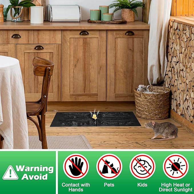 36 Pack Super Sticky Rat Traps, Sticky Mouse Traps, Sticky Snake Traps, Mice Mouse Rat Glue Traps, Sticky Glue Traps for Mice Rats Snakes Roaches Indoor Home Outdoor Kitchen, Easy to Set (26" x 11")