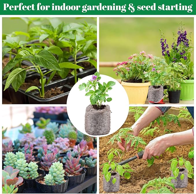 Legigo 200 Pcs 40mm Seed Starter Peat Pellets Pods for Seedlings- Compressed Seed Starting Pellets Seed Starter Pods Plugs Soil Peat Pods for Starting Seeds, Garden Planting Herb Flower Vegetables