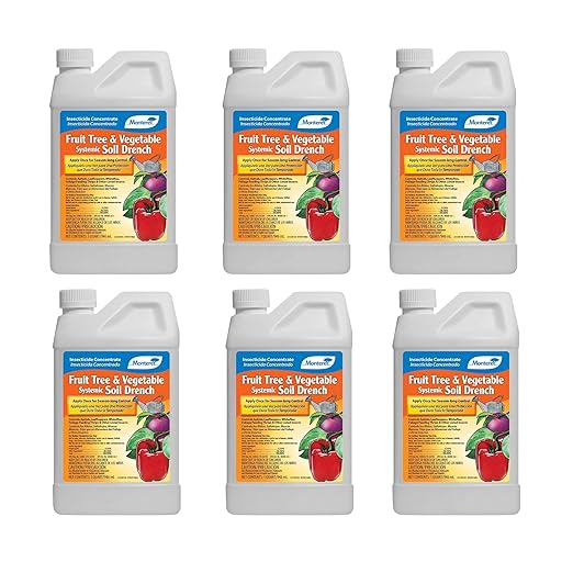 Monterey Fruit Tree & Vegetable Systemic Soil Drench Insecticide Concentrate, 32 Ounces (Pack of 6)