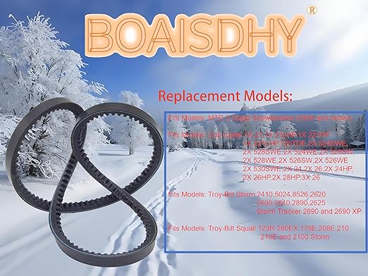 954-04050A Replaces 754-04050a 754-04050 954-04050 Auger Drive Belt (1/2" x 35") for MTD Craftsman Cub Cadet Troy-Bilt 123R 280EX 179E 2-Stage Snow Thrower