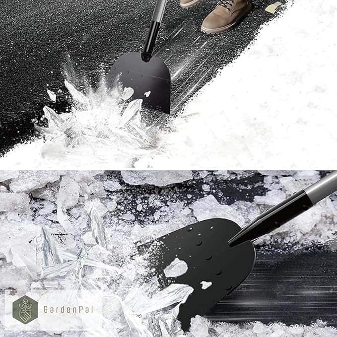 Gardenpal Flat Shovel,Snow Shovel, Ice Scraper, 54 inch Snow Ice Chopper for Walkway,Garden Cleaning Ice Removal Tool for Road