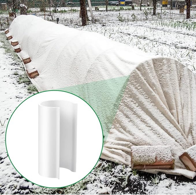 Jetec 32 Pcs PVC Pipe Clips Pool Cover Clamps for Above Ground Pool Greenhouses, Row Covers, Garden, Shelters, Bird Protection, 2.4 Inch Long(for 1 Inch PVC Pipe,White)