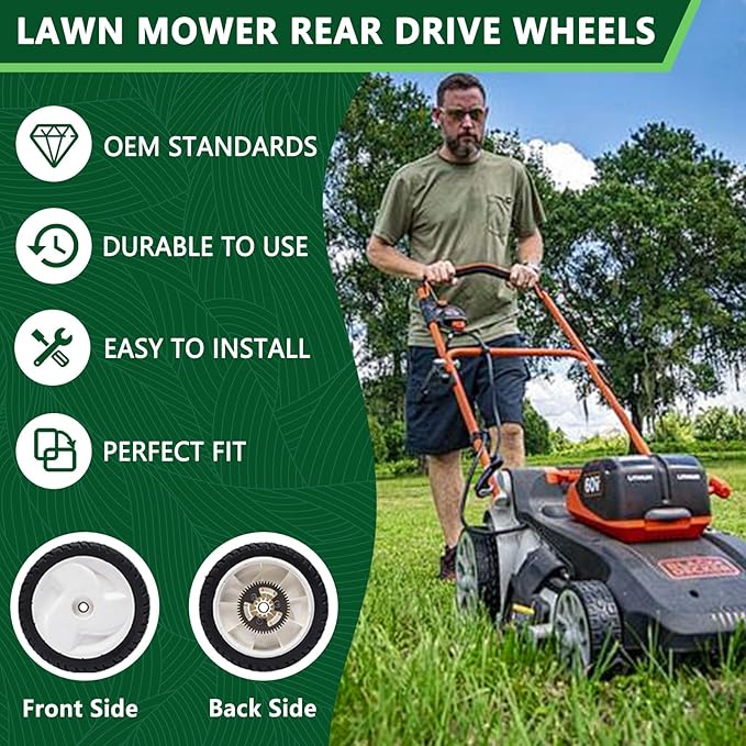 2 Pack 8"X2" Wheel Gear Assembly Rear Wheel Drive Recycler Mower fits models 105-3036