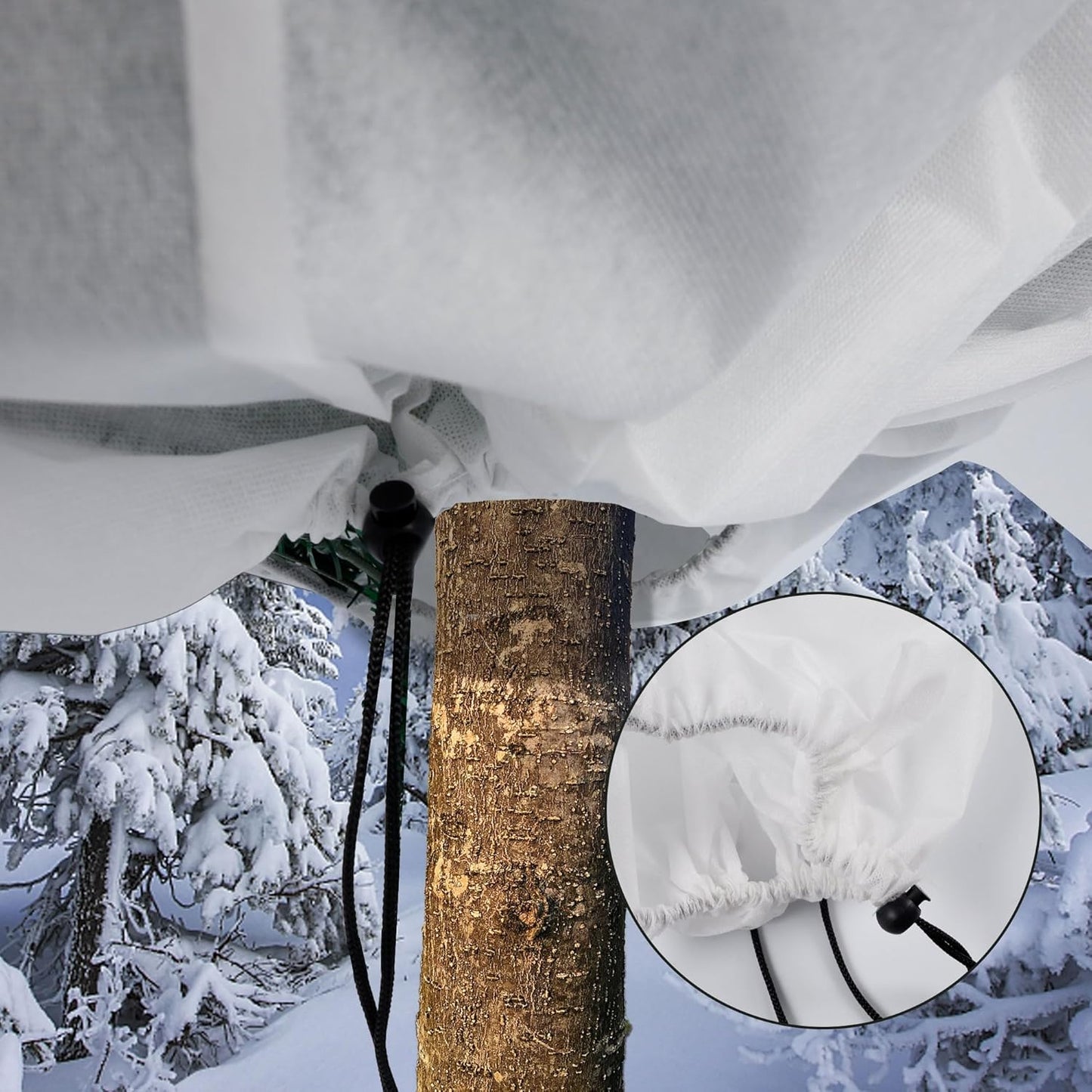 Freeze Protection Plant Cover, 84" x 72"Frost Winter Protection Tree Wrap Bag, Cold Weather Protection Cloth Cover Outdoor for Growing Season Extension and Freezing Protection