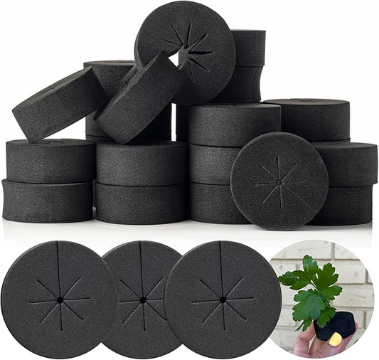 XCEL Cloning Collars 2 Inch (200 – Pack), Premium Rubber Foam Plant Cloner That Fits Net Cups 2 Inch Hydroponic and All Cloning Machines (Black)