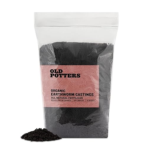 Organic Earthworm Casting All-Natural Fertilizer, ~15 lbs, for Indoor and Outdoor Planting, Enhances Root and Overall Health, Revitalizes Soil with Health Microbes,15 Quarts.