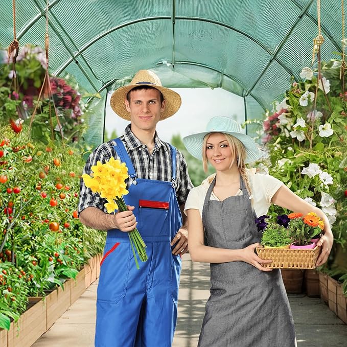 Walk-in Tunnel Greenhouse，Portable Plant Hot Housewith Dual Zippered Screen Doors & 6 Screen Windows Heavy Duty Plastic Plant Warm House with Reinforced Frame (10x10x6.6 FT)