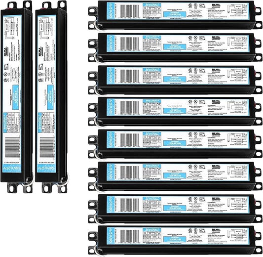ICN4P32N, 120-277V, 50-60Hz Input Frequency, Solid Wire Type, Instant Start Centium Electronic Fluorescent Ballast for 4 F32T8 Lamp Type, Indoor/Outdoor Use with Automatic Restart Ballast Box, 10 Pack