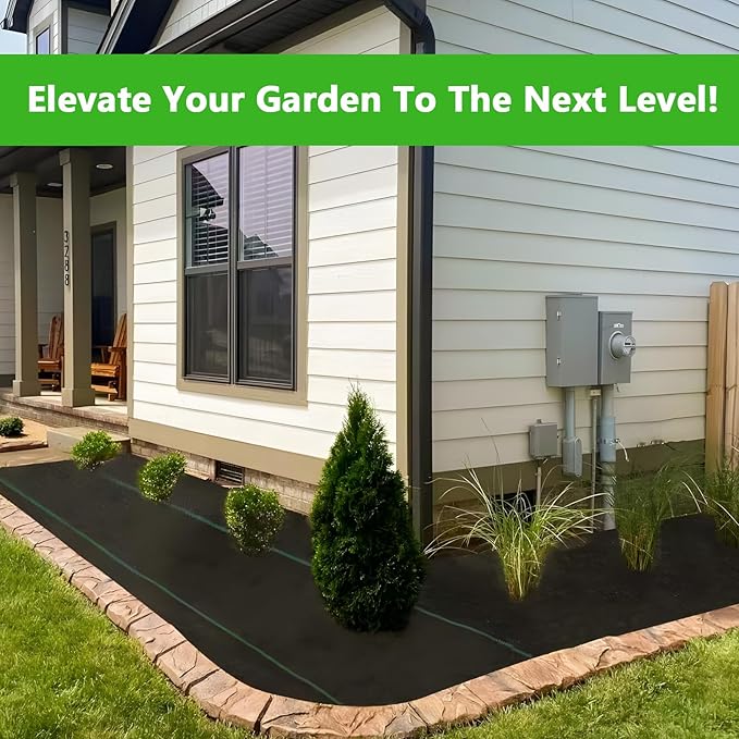 4FT x 100FT Weed Barrier Landscape Fabric Heavy Duty, Thicken Garden Fabric Weed Mats, Weed Control Garden Cloth, Woven Geotextile Fabric for Garden Beds, Underlayment, Commercial Driveway