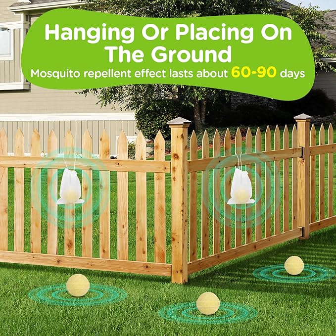 Mosquito Repellent Outdoor Patio, Mosquitoes Repellent Outdoor Powerful, Patio Mosquito Repellent for Yard, Camping, Child&Pets Friendly 10 Pack, Green