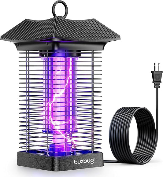 Buzbug LED Bug Zapper Indoor Outdoor, Durable 10 Years Lifespan Lamp, Sustainable Less Power, 6.5ft Power Cord, High-Voltage Mosquito Zapper, Fly Trap Mosquito Trap, Fly Killer Fly Zapper