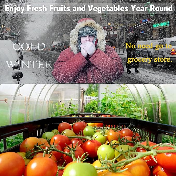 Greenhouse Plastic Sheeting 12x100 ft, 6 mil Thickness Replacement Cover, UV Resistant