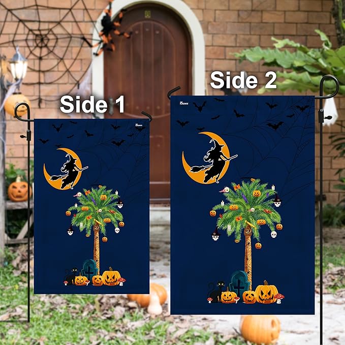 FLAGWIX Halloween Garden Flag - Garden Flags for Outside 11.5" x 17.5" - Halloween Decorations for Home Decor, Outdoor Flag Outside Decorations for Yard, Holiday Gifts for Women Men