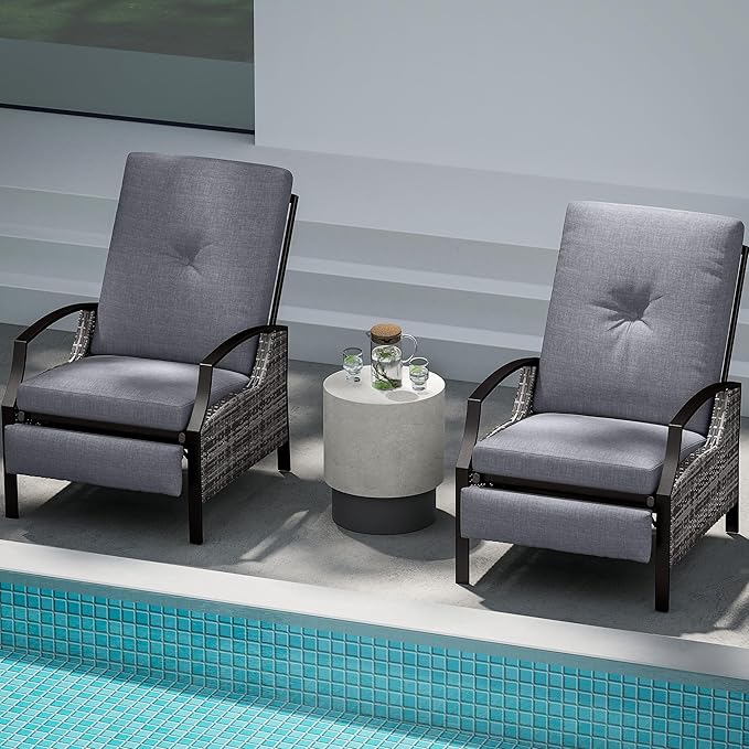 HOMCOM Concrete Finish End Table, Round Side Table with 4 Adjustable Feet, Lightweight for Indoor, Outdoor, Gray