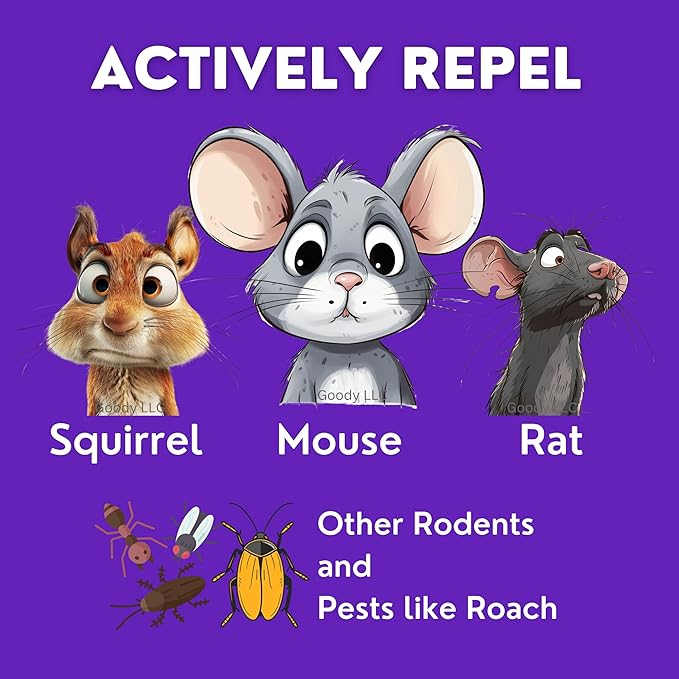 3-Wave Ultrasonic Mouse Repeller, E-Magnetic & Ultrasonic Wave, Indoor Plug-in Repellent, Repel Mouse, Rat, Squirrel SD-042