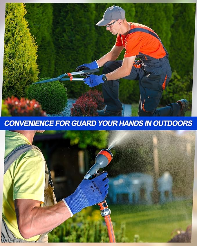 Maxcheck 54 Pairs PU Coated Gloves Bulk, Reusable Rubber Safety Gloves for Men Women Work Warehouse, Mechanic, Woodworking