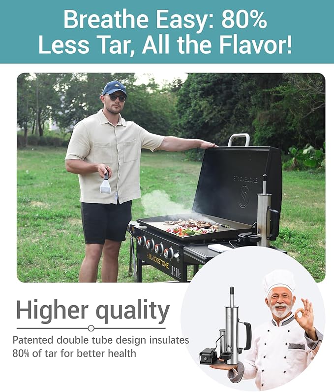 Smoke Generator For Cheese, Smoke Tube For Pellet Smoker, Portable Electric Smoke Maker Outdoor Smoker Accessories, Hot or Cold Smoking Attachment for any Grill or Smoke, Best Gifts for Men, Dad