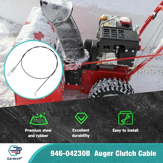 946-04230B Auger Clutch Cable Compatible with MTD Craftsman Troy-Bilt Snow Blower, 946-04230 Engagement Cable Replacement for Yard Machine Gas Powered Snowblower Parts 746-04230A 746-04230B