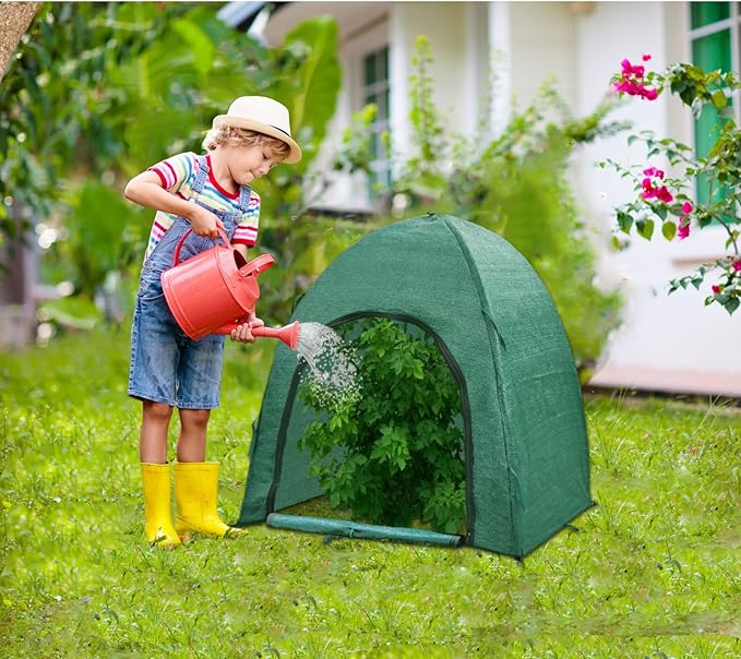 Winter Plant Covers for Snow and Ice Protection Shrub Cover Freeze Protection Plant Tent Protect Outdoor Plant and Potted Plant from Snow Frost Sun and Animal with Zipper Door 36*36*40 (2Packs)