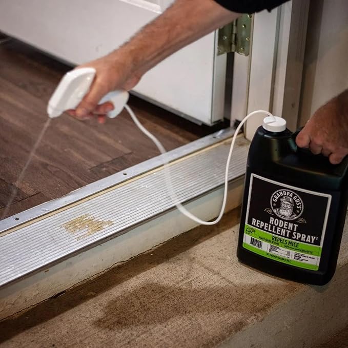 Grandpa Gus's Super Concentrate Rodent Repellent, 4 oz Makes 1 Gallon, Natural Peppermint Oil Spray, Humane Mice & Rats Control for Home & Garden, 4 oz